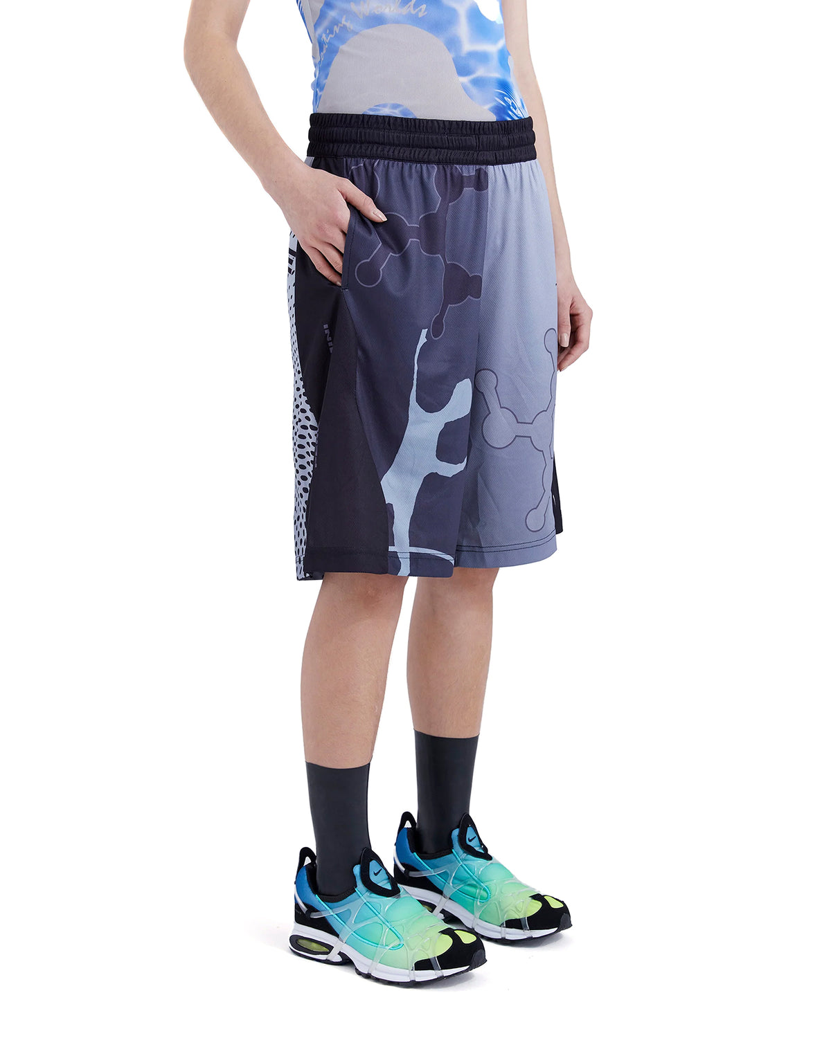 Perks and Mini (P.A.M.) | Sublimated Mesh Shorts Grey - Concrete