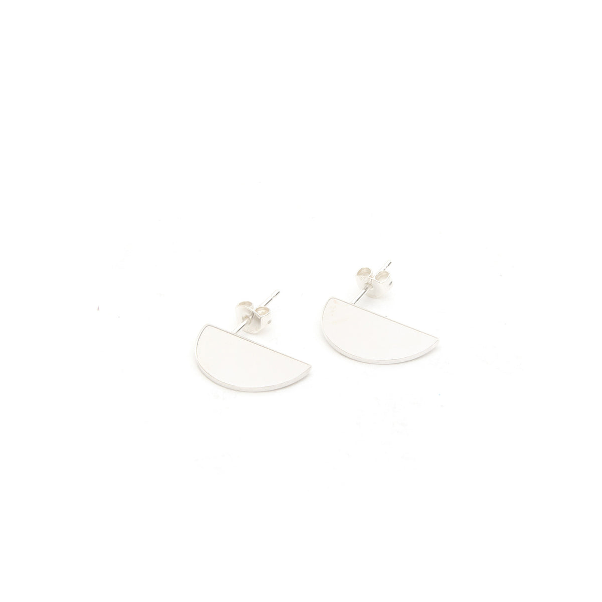 The Boyscouts Earring 'Crescent' (Pair) Sterling Silver - Concrete