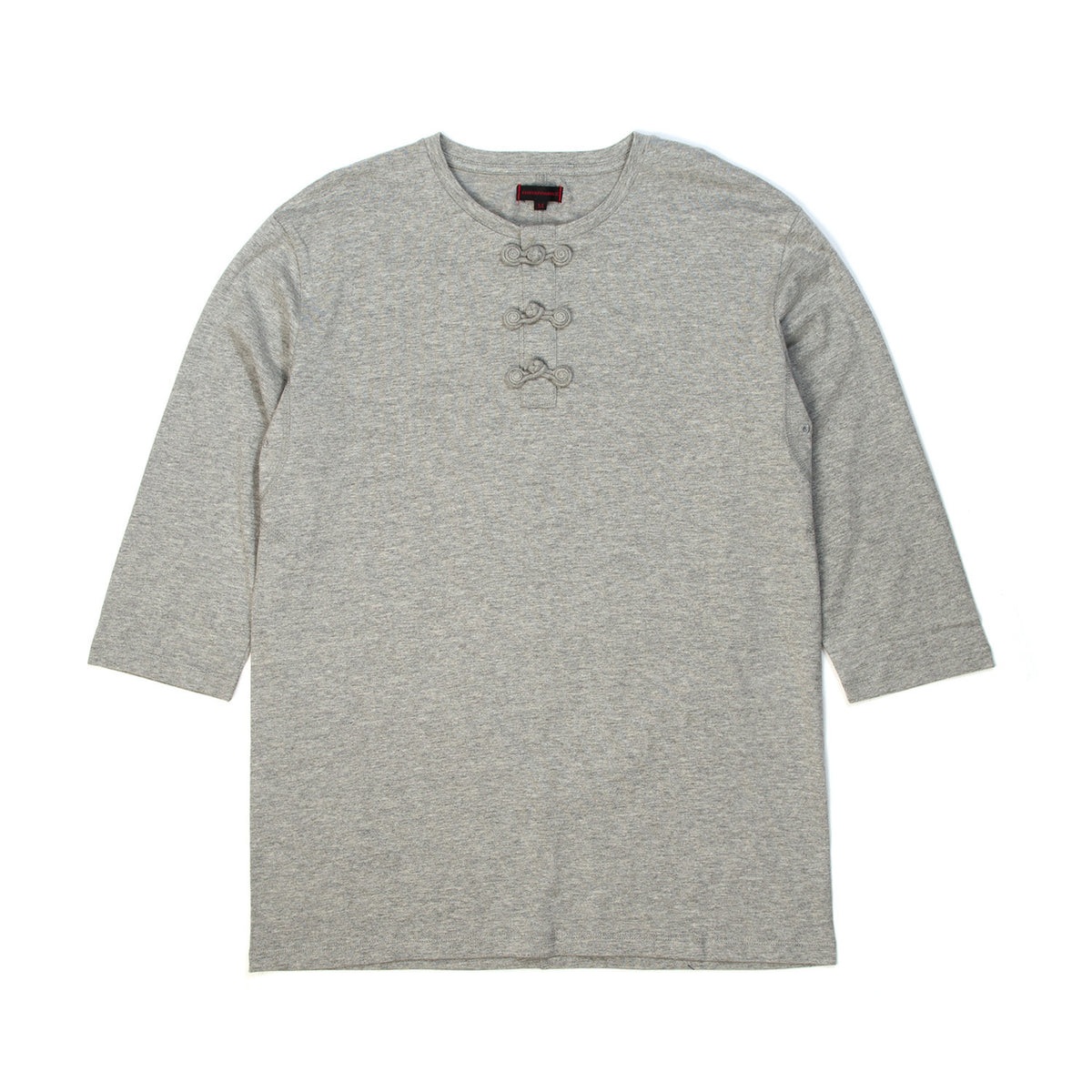 CLOT | Chinese Henley 3/4 Tee Heather Grey - Concrete