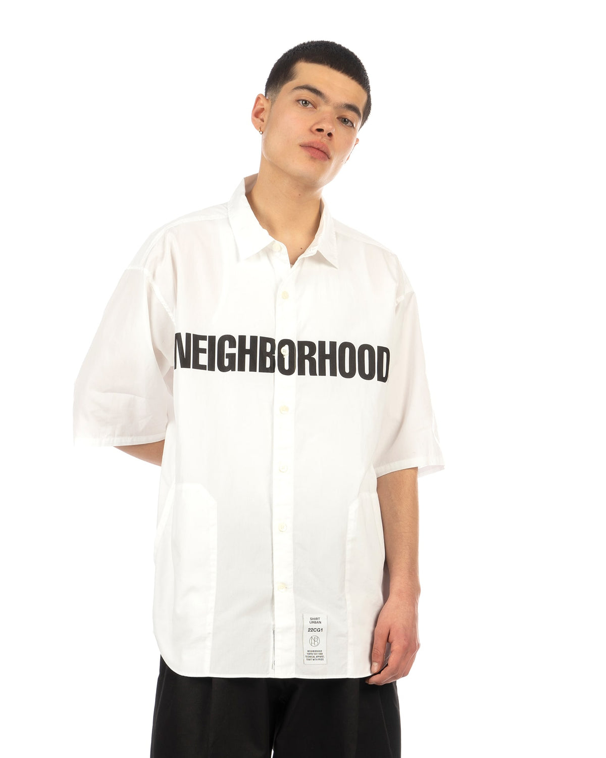 NEIGHBORHOOD | Trad Shirt White - Concrete