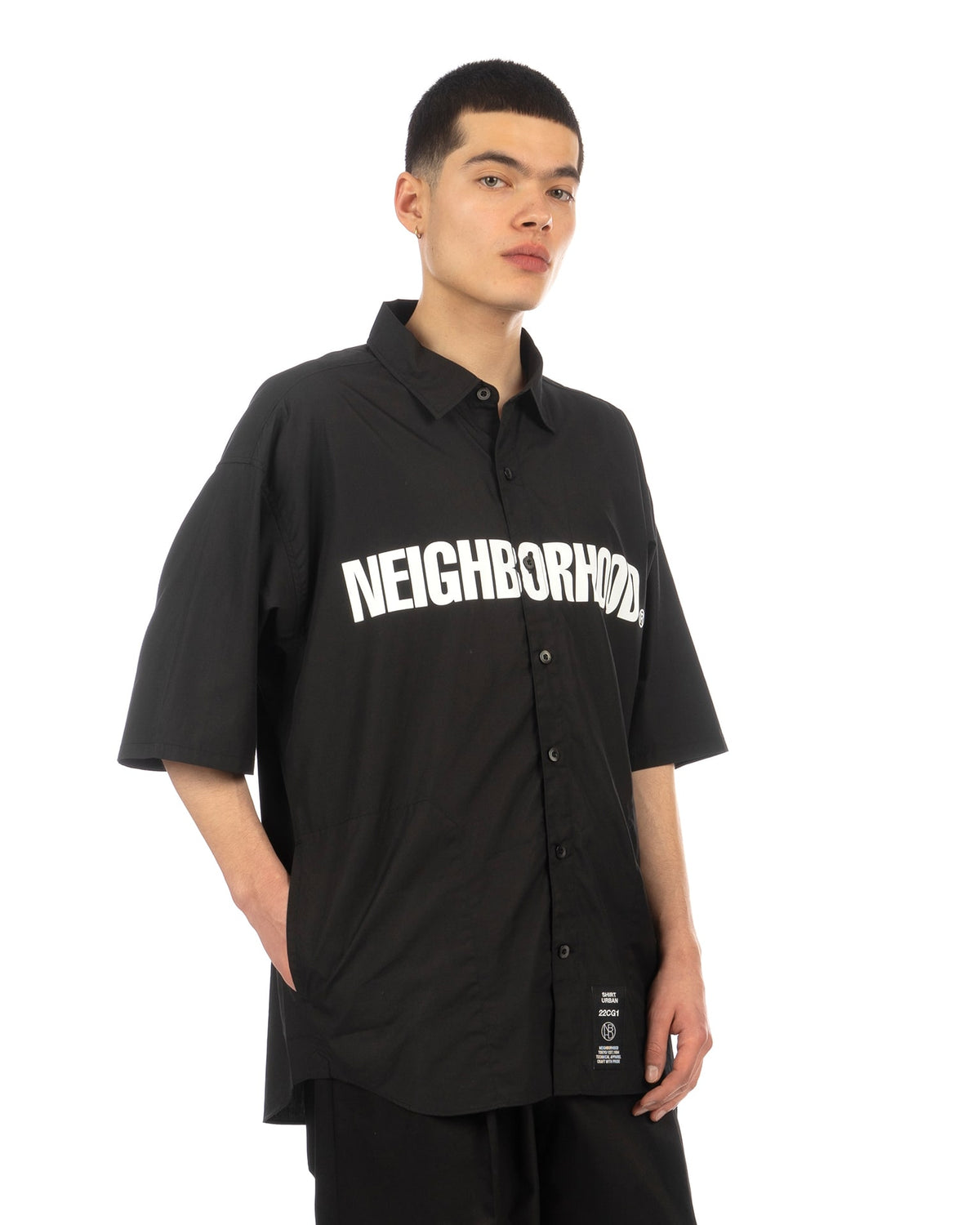 NEIGHBORHOOD | Trad Shirt Black - Concrete