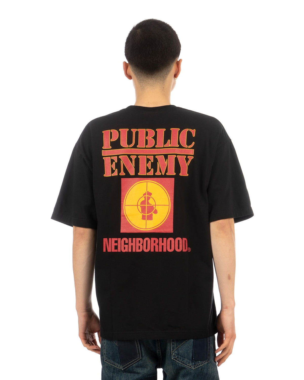 NEIGHBORHOOD | x Public Enemy Short Sleeve Tee Black - Concrete