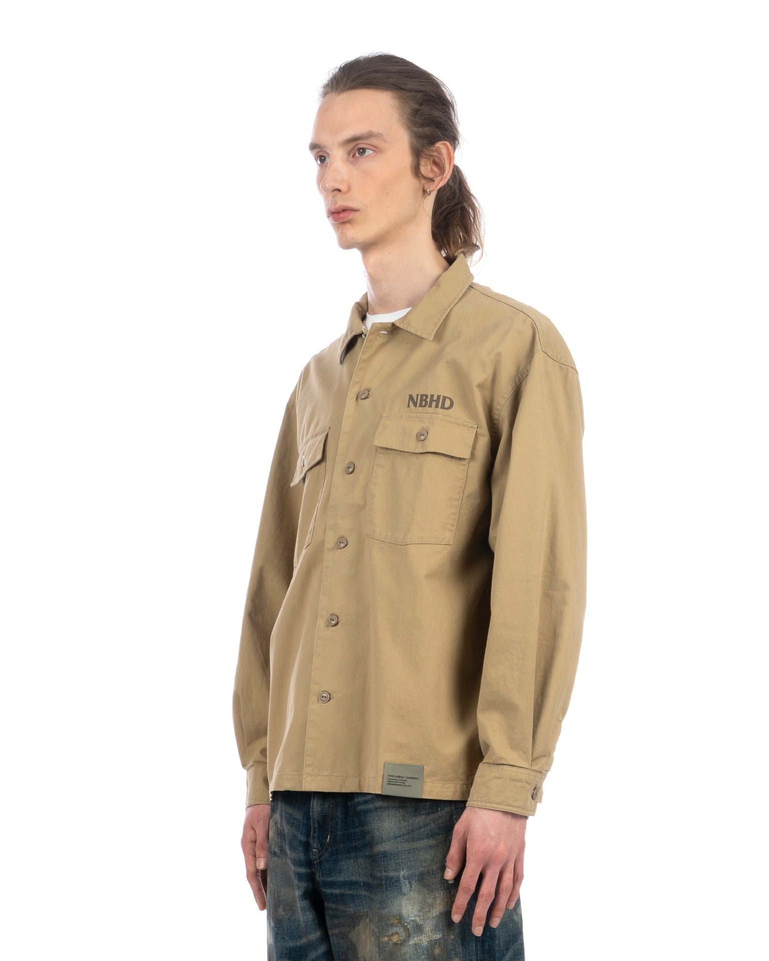 NEIGHBORHOOD | BDU Long Sleeve Shirt Beige | Concrete