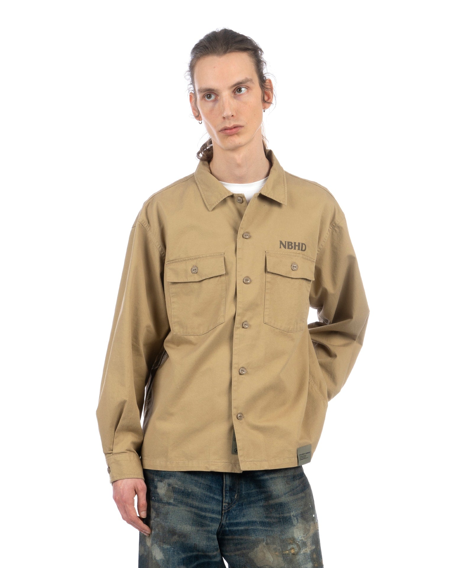 NEIGHBORHOOD Ripstop BDU Shirt Beige　XL 241TSNH-SHM09_M_00271-copy-2.
