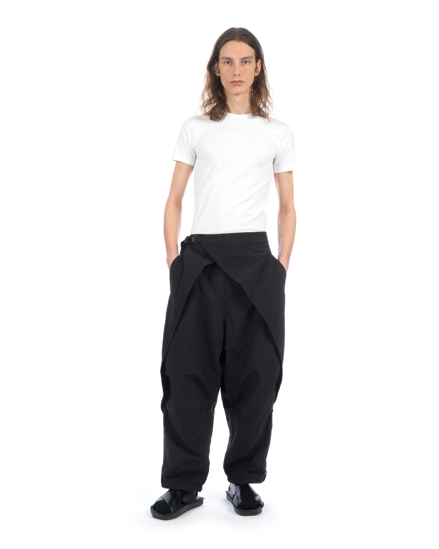 maharishi | 5042 Veg Dyed Hakama Track Pants Black | Concrete