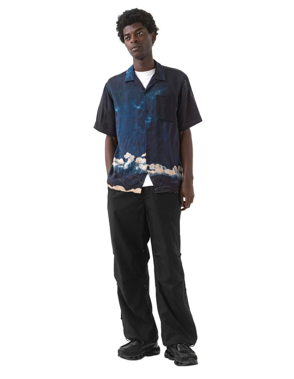 maharishi | Boro Crane Camp Collar Shirt Indigo - Concrete