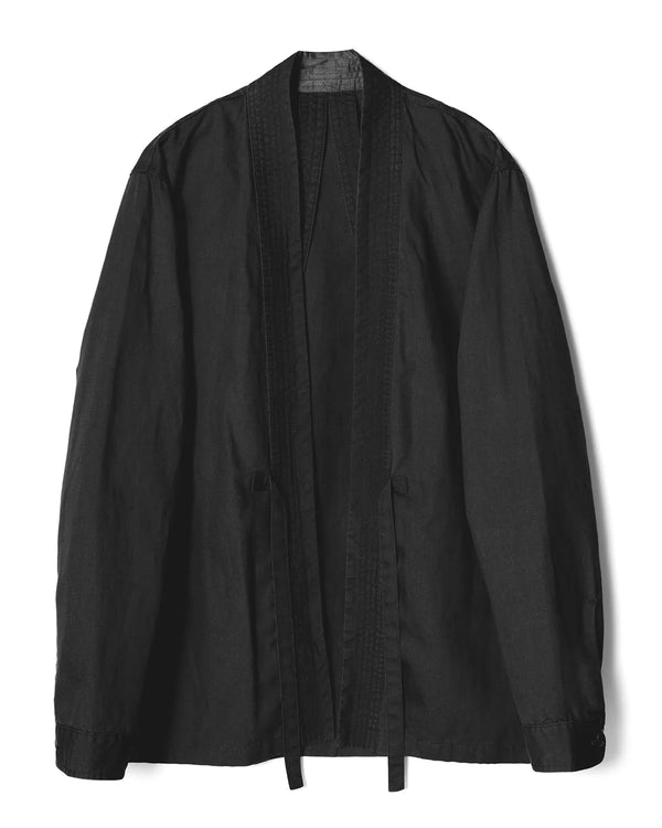 maharishi | Hemp Hanten Kimono Shirt Black - Concrete