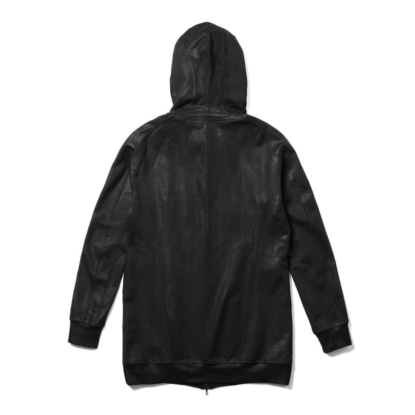 JULIUS | Seamed Knit Hoodie Black - Concrete