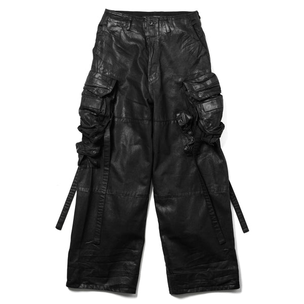 JULIUS | Gas Mask Woven Pants Black - Concrete