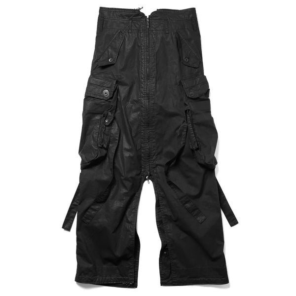 JULIUS | Gas Mask Woven Skirt Black - Concrete