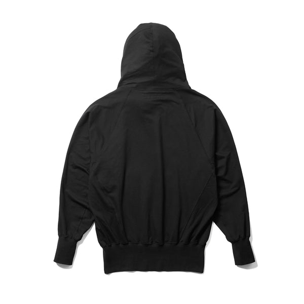 _JULIUS | W Neck Hoodie Black - Concrete