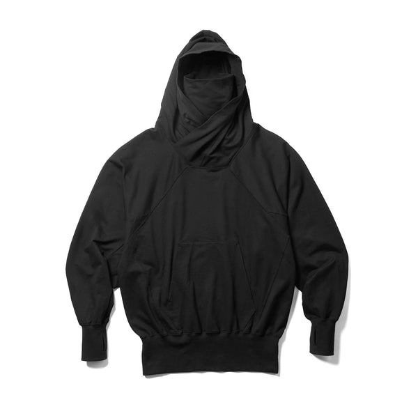 _JULIUS | W Neck Hoodie Black - Concrete
