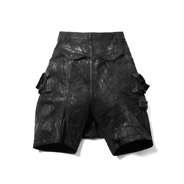 _JULIUS | Coated Tactical Kite Pants Luster Black - Concrete