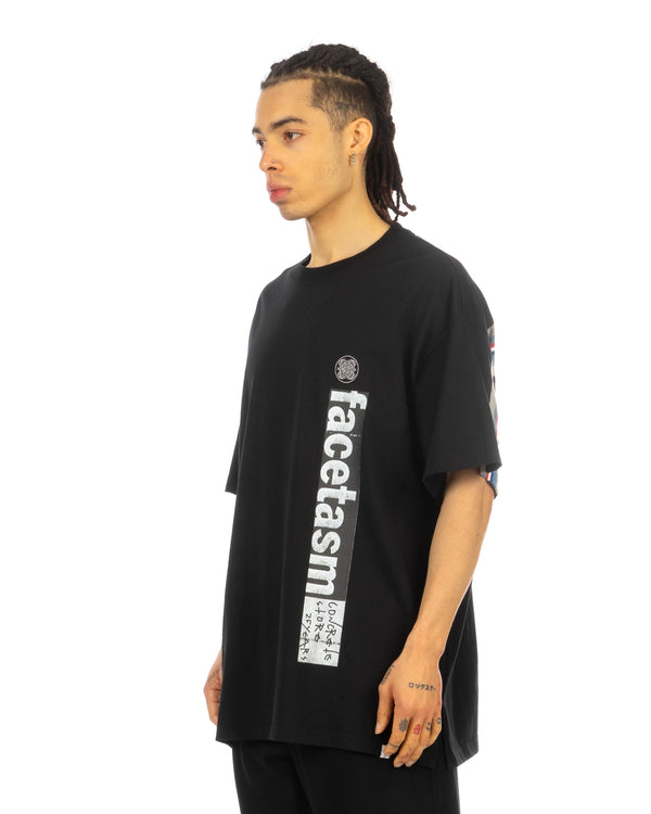 FACETASM | x CONCRETE Rib Big Tee Black - Concrete