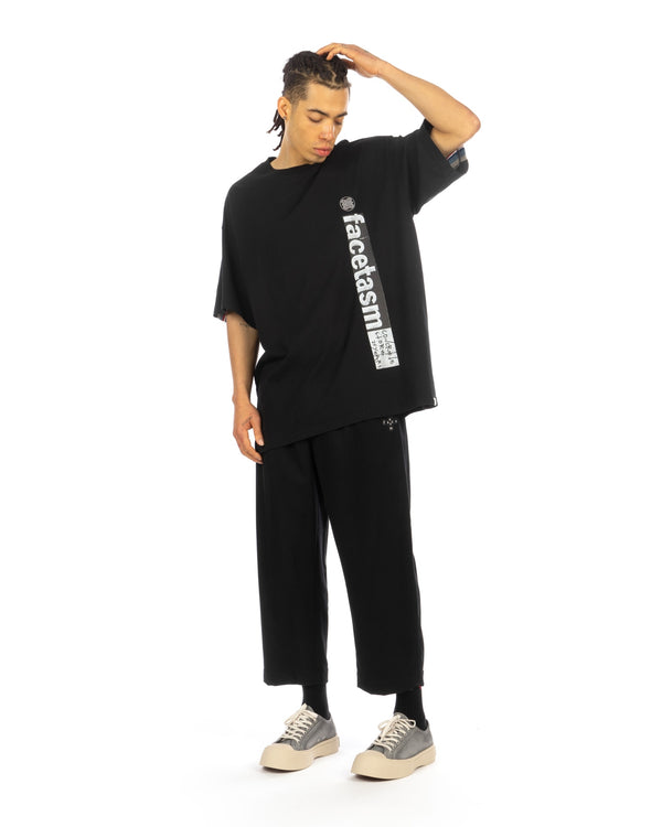 FACETASM | x CONCRETE Rib Big Tee Black - Concrete