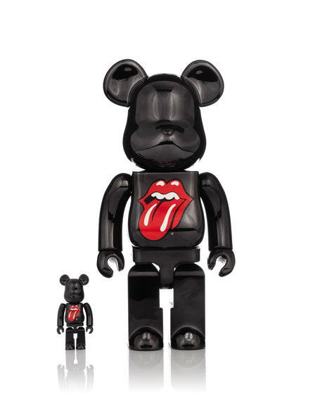 Medicom Toy | The Rolling Stones Lips & Tongue BLACK CHROME Ver. 100% & 400% - Concrete