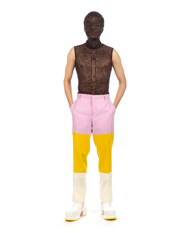 Walter Van Beirendonck | Sharp Trousers Cut Prism Pink - Concrete