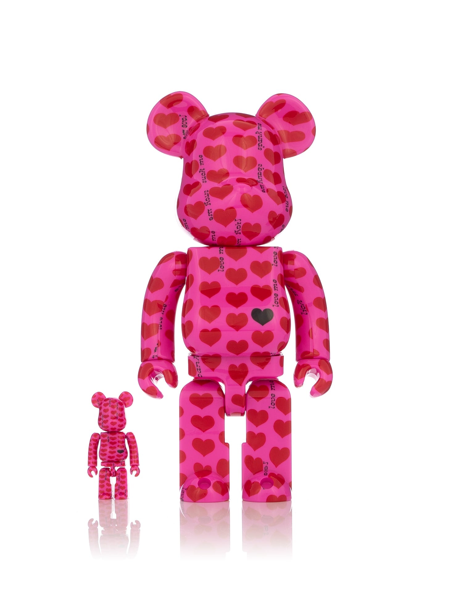 Medicom Toy | Be@rbrick Amplifier 'Pink Heart' 100% + 400% | Concrete