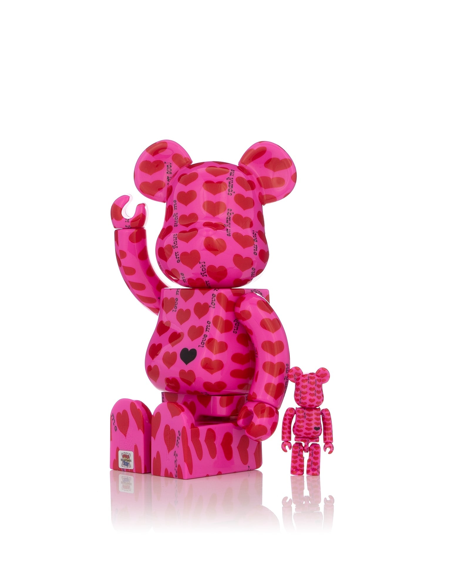 Medicom Toy | Be@rbrick Amplifier 'Pink Heart' 100% + 400% | Concrete