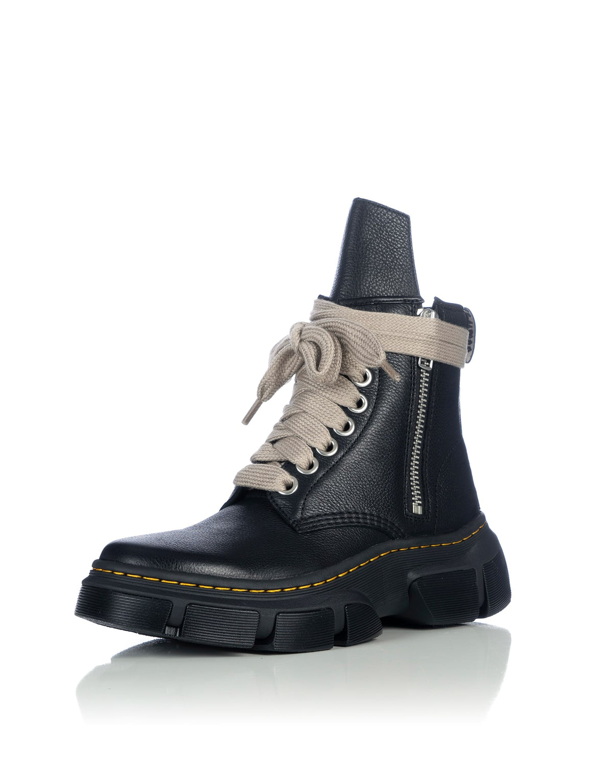 Rick Owens | x Dr. Martens 1460 Jumbo Lace Boots Black - Concrete