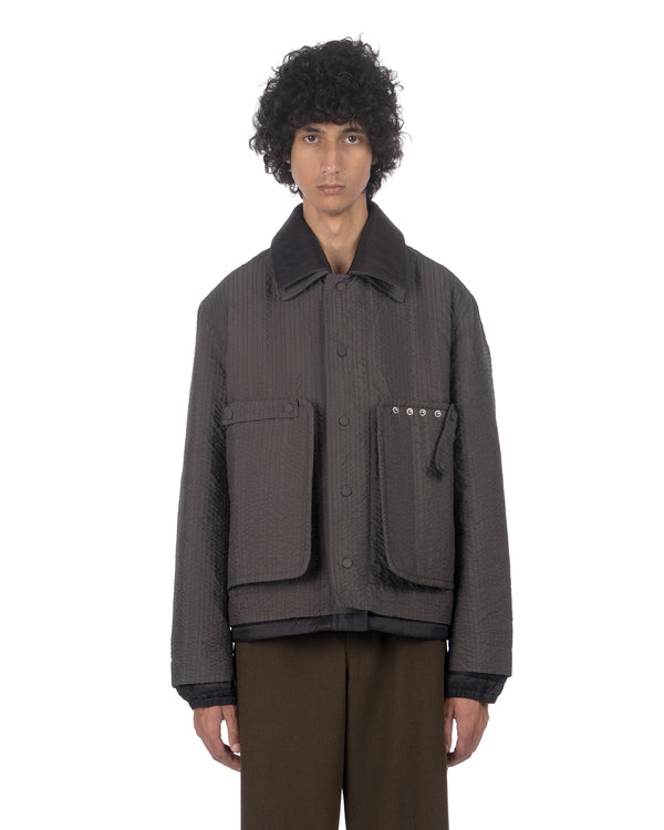 Craig Green | Double Quilt Worker Jacket Grey / Black - Concrete