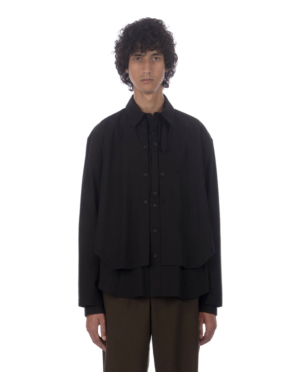 Craig Green | Layered Cotton Shirt Black - Concrete
