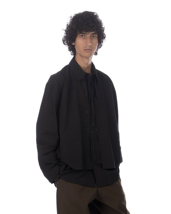 Craig Green | Layered Cotton Shirt Black - Concrete