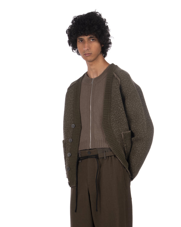 Craig Green | Washed Knit Blanket Jacket Khaki - Concrete