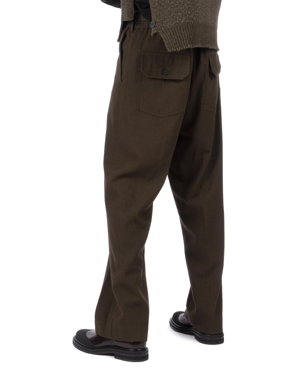 Craig Green | Utility Herringbone Wool Trouser Green - Concrete