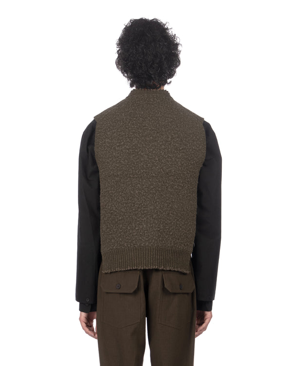 Craig Green | Washed Knit Blanket Vest Khaki - Concrete