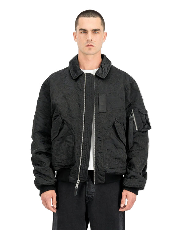 Alpha Industries | CWU-45/P Camo EMB Bomber Jacket Black - Concrete