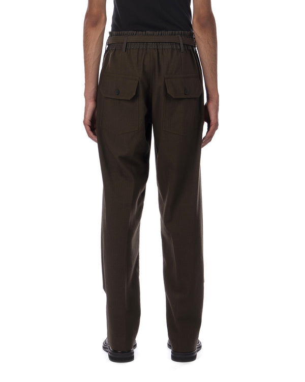 Craig Green | Utility Herringbone Wool Trouser Green - Concrete