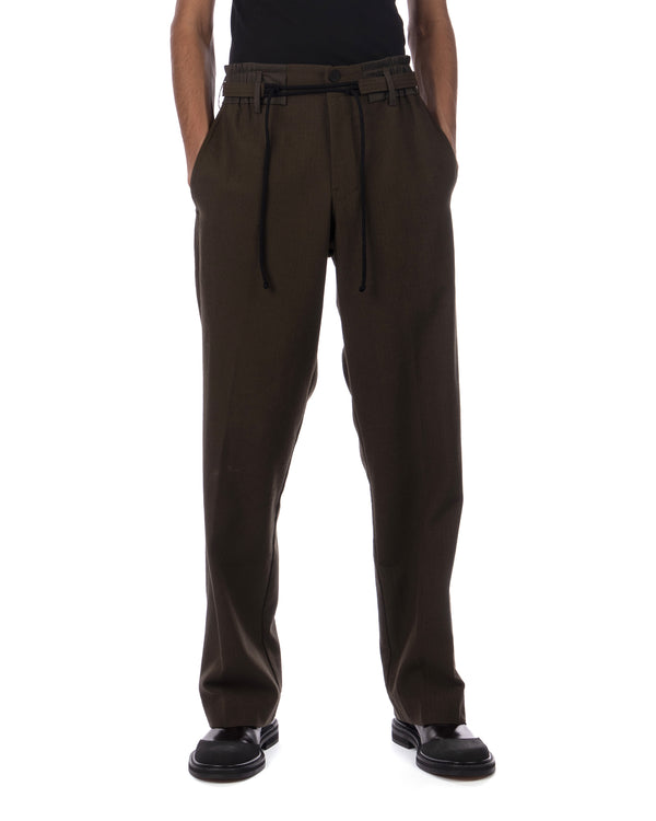 Craig Green | Utility Herringbone Wool Trouser Green - Concrete