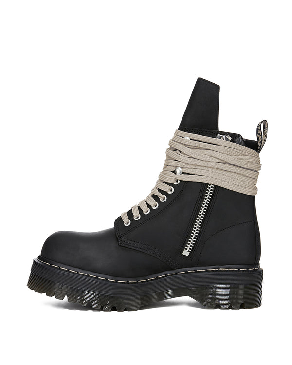 Rick Owens | x Dr. Martens Quad Sole Steel Toe Boot Black