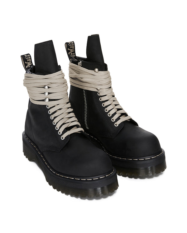 Rick Owens | x Dr. Martens Quad Sole Steel Toe Boot Black