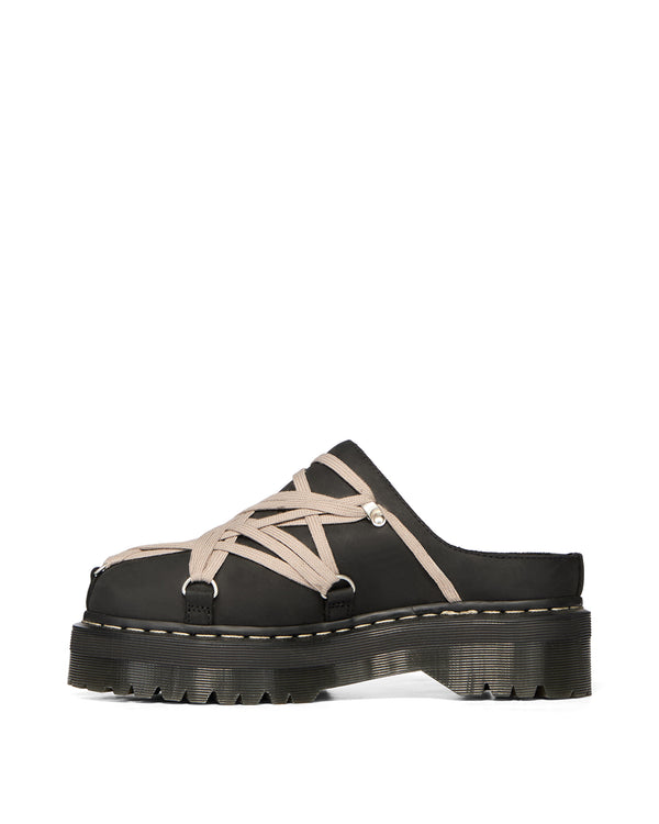 Rick Owens | x Dr. Martens Quad Sole Megalace Mule Black