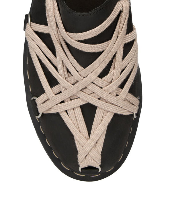 Rick Owens | x Dr. Martens Quad Sole Megalace Mule Black