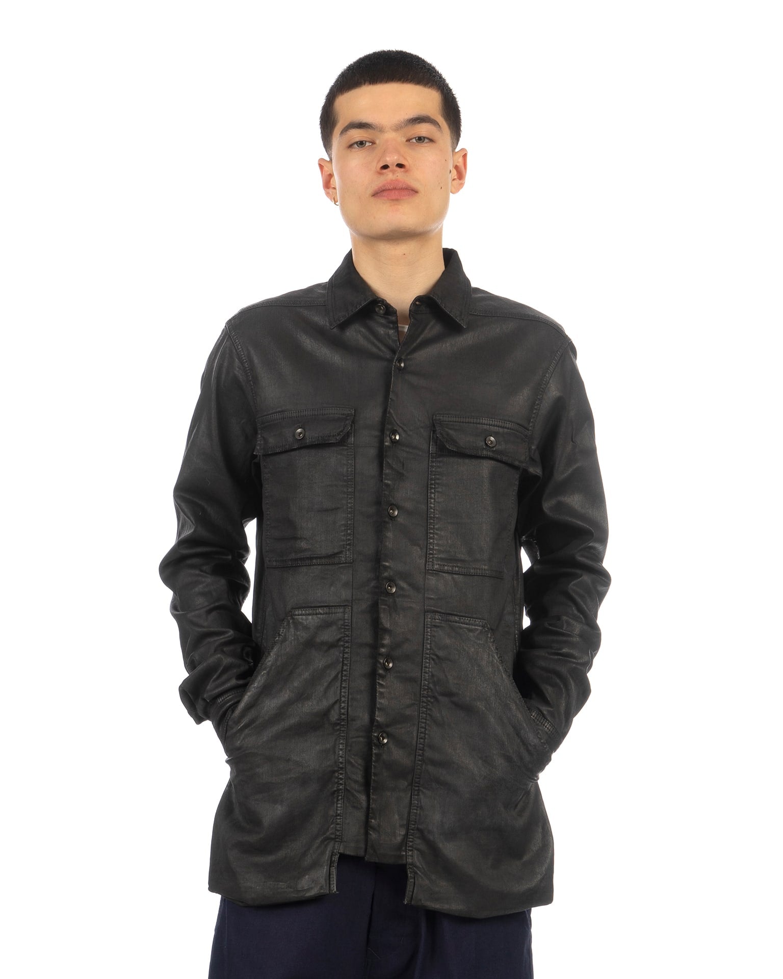 DRKSHDW by Rick Owens | Cargo Pocket Shirt Black Wax