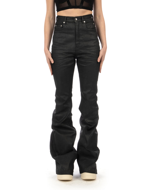 DRKSHDW by Rick Owens | W Bolan Bootcut Black Wax - Concrete