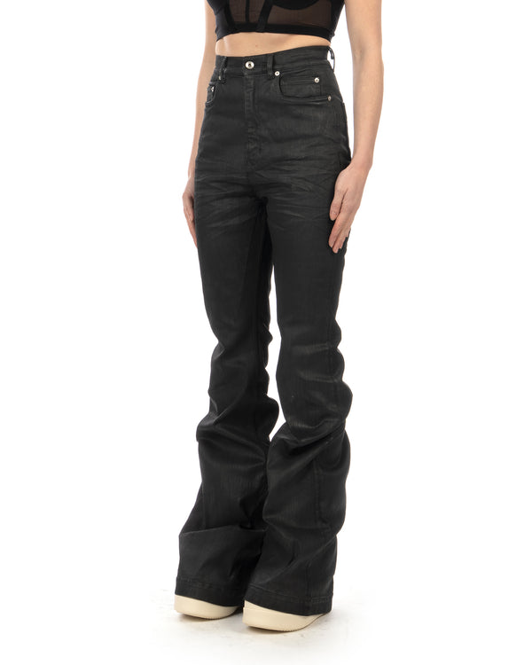 DRKSHDW by Rick Owens | W Bolan Bootcut Black Wax - Concrete
