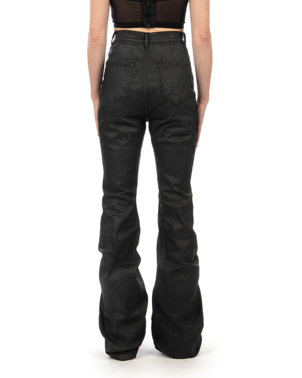 DRKSHDW by Rick Owens | W Bolan Bootcut Black Wax - Concrete