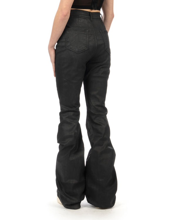 DRKSHDW by Rick Owens | W Bolan Bootcut Black Wax - Concrete