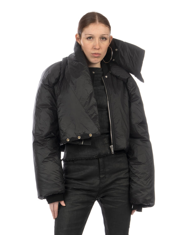 DRKSHDW by Rick Owens | U Hooded Padded Jacket Black - Concrete