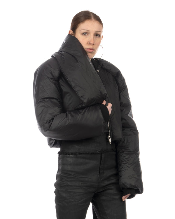 DRKSHDW by Rick Owens | U Hooded Padded Jacket Black - Concrete