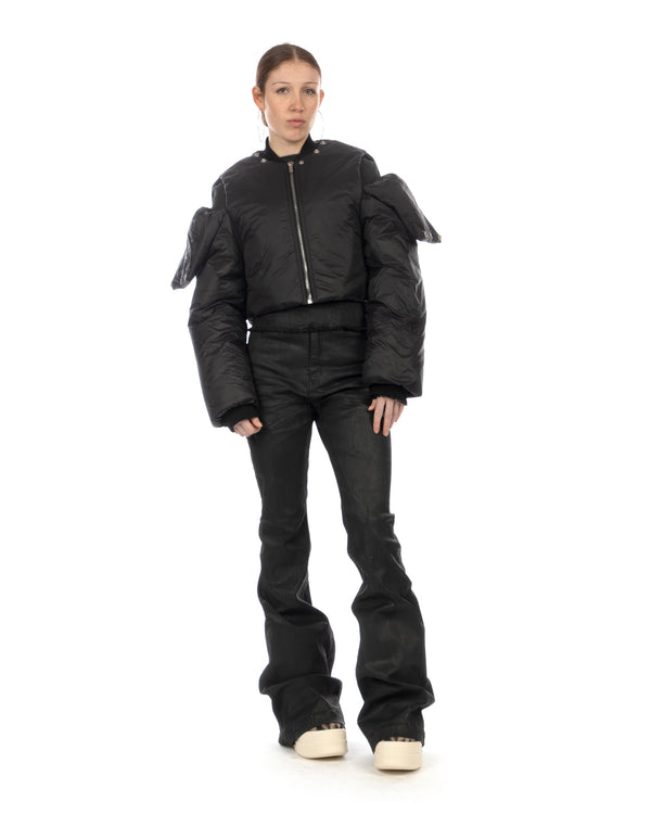DRKSHDW by Rick Owens | U Hooded Padded Jacket Black - Concrete