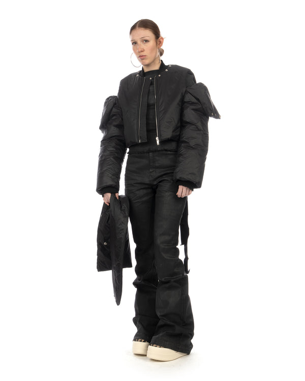 DRKSHDW by Rick Owens | U Hooded Padded Jacket Black - Concrete