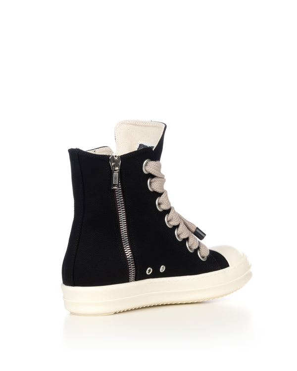 DRKSHDW by Rick Owens | Denim Sneaks Jumbolace Black - Concrete