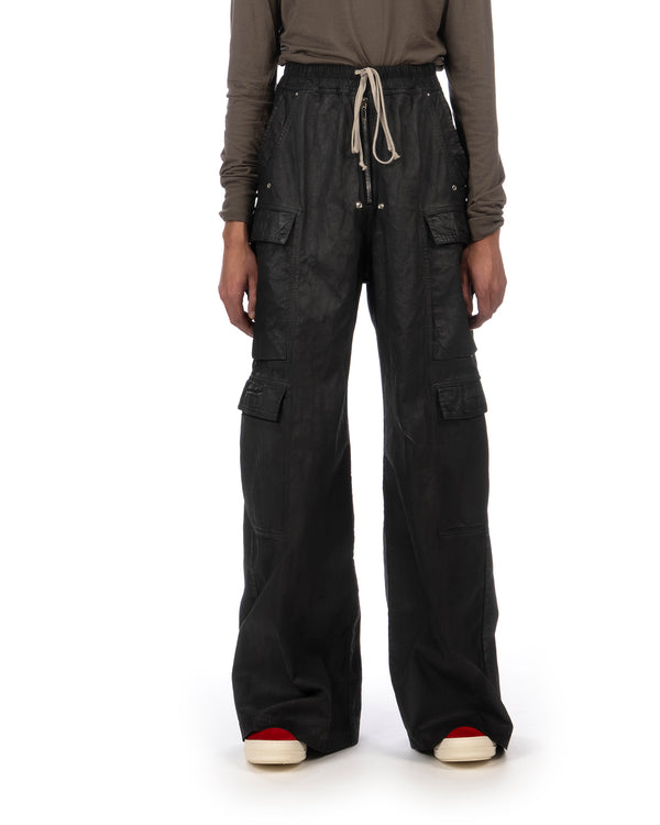 DRKSHDW by Rick Owens | Denim Double Cargo Pants Black - Concrete
