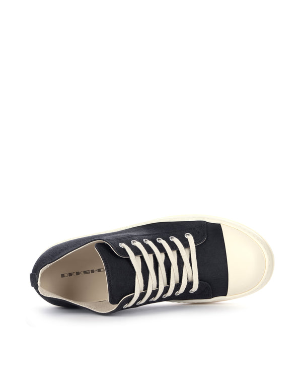 DRKSHDW by Rick Owens | Denim Low Sneaks Black / Milk - Concrete