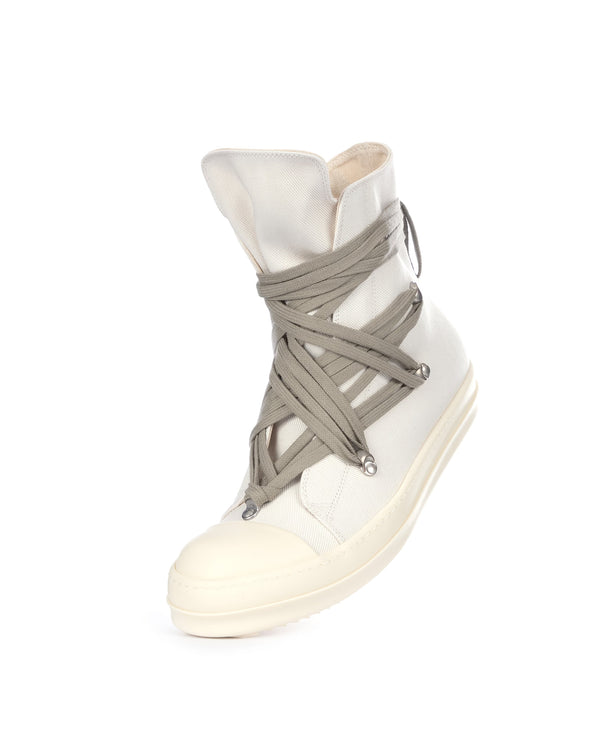 DRKSHDW by Rick Owens | Denim Sneaks Megalace Cream / Milk - Concrete